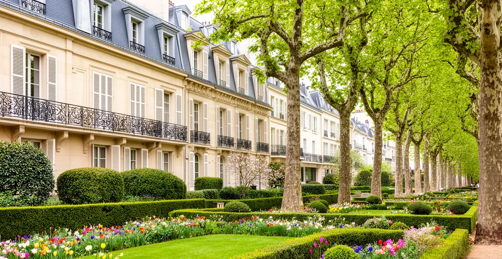 Rue résidentielle arborée dans une commune premium de proche couronne avec maisons bourgeoises